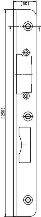 Actual product image effeff Angled strike plates for Profix 2 electric strikes