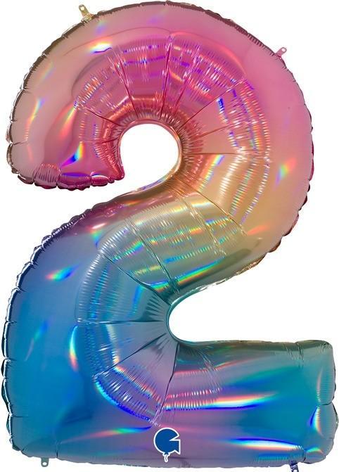 Image du produit Karaloon Ballon en plastique Nombre 2 102cm (1 x)