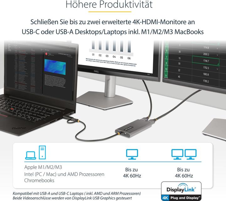 Actual product image StarTech USB-C zu (HDMI, 30 cm)