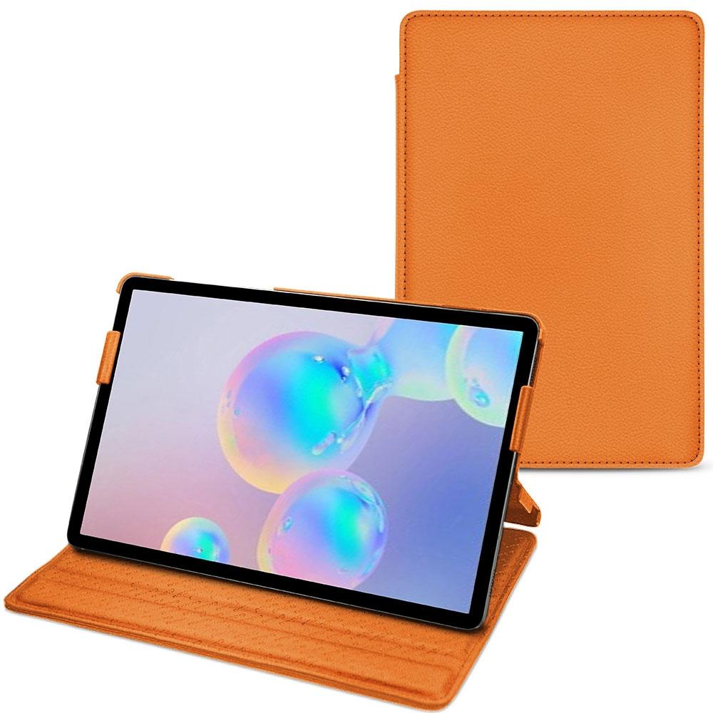 Thumbnail - Noreve Lederschutzhülle horizontal (Galaxy Tab S6), Tablet Hülle, Orange