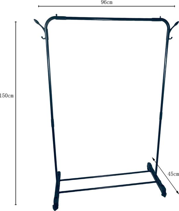 HTI-Living Kleiderständer mit Rollen Rollgarderobe für Schlafzimmer oder Flur