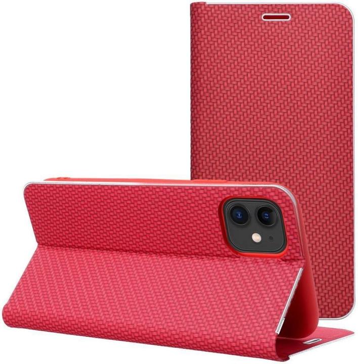 Produktbild OEM Book case LUNA Book Carbon for IPHONE 16 Pro red (Apple iPhone 16 Pro)