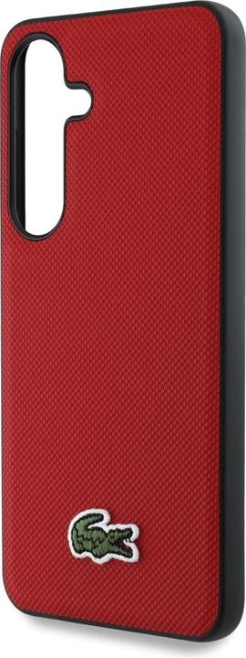 Actual product image Lacoste Etui Iconic Petit Pique Woven Logo MagSafe do Samsung Galaxy S25 czerwony (Samsung Galaxy S25)