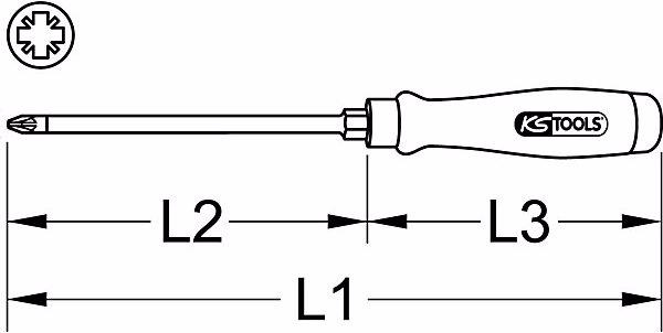 Actual product image KS Tools ERGOTORQUE WOODmax impact screwdriver (hexagon)