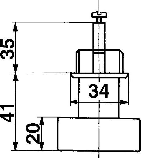 Actual product image Heusser 3411 / 3412 rotary knobs (Door handle)