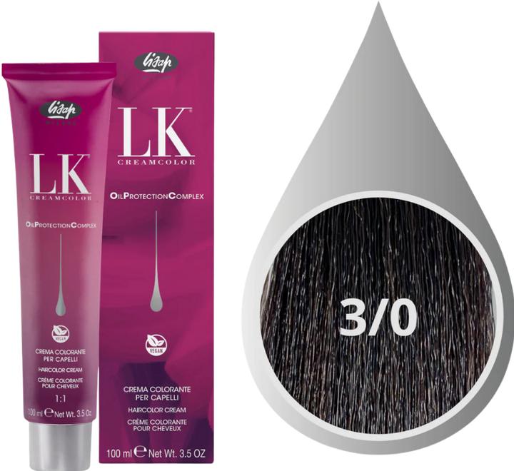 Produktbild Lisap LK OPC Cremehaarfarbe 3/0 dunkelbraun (3/0 Dunkelbraun)