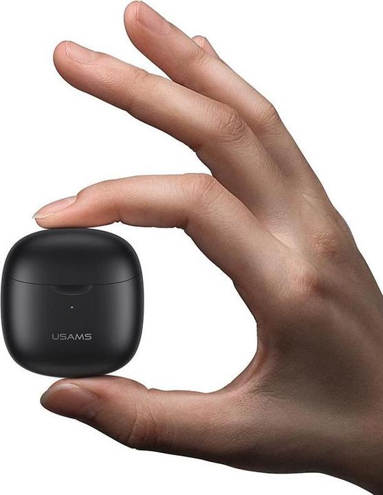 Actual product image Usams Słuchawki Bluetooth 5.0 TWS IA series bezprzewodowe czarny/black BHUIA01 (US-IA04) (4 h, Wireless)