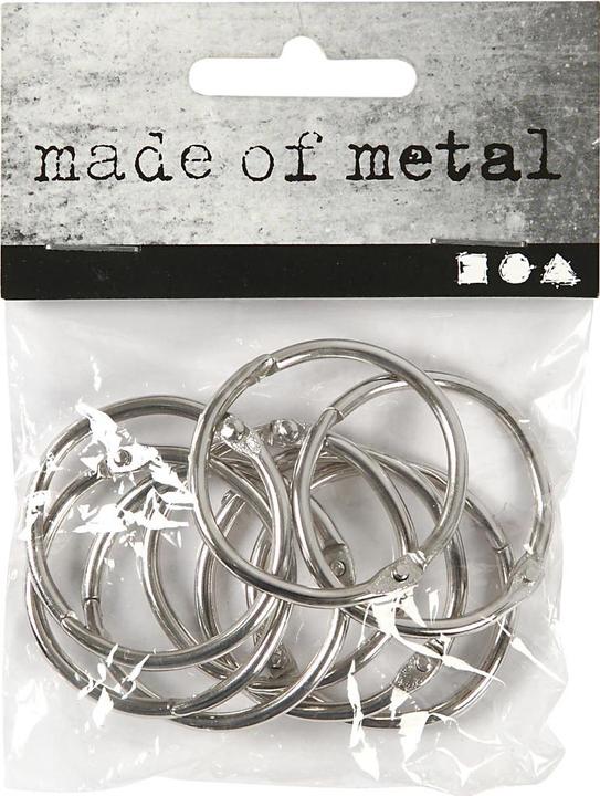 Produktbild Creativ Company Scharnierringe 32mm, Set mit 8 Stück, aus Metall