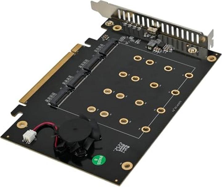 Produktbild Silverstone SST-ECM40, Adapterkarte PCIe 4.0 x16 zu 4 x M.2 NVMe SSD, M.2 (NGFF) M Key