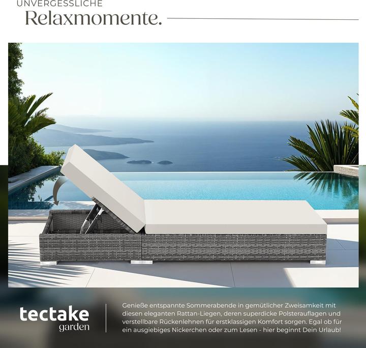 Immagine prodotto tectake 2x sedie a sdraio (184 cm)