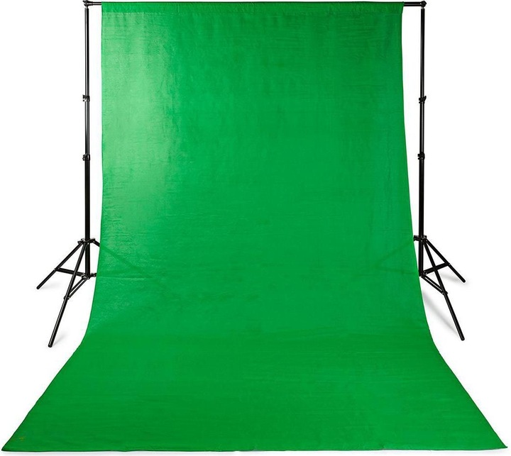 Produktbild Nedis Photo Studio-Hintergrund Set 1,90 x 2,95 m Tragetasche enthalten Stativ enthalten Schwarz 1 S (190 cm, 300 cm)