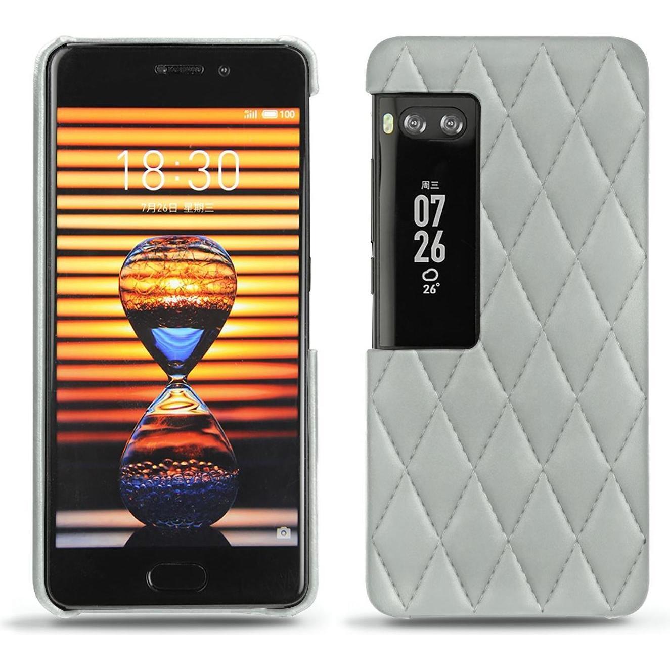 Noreve Lederschutzhülle (Meizu Pro 7), Smartphone Hülle, Grau