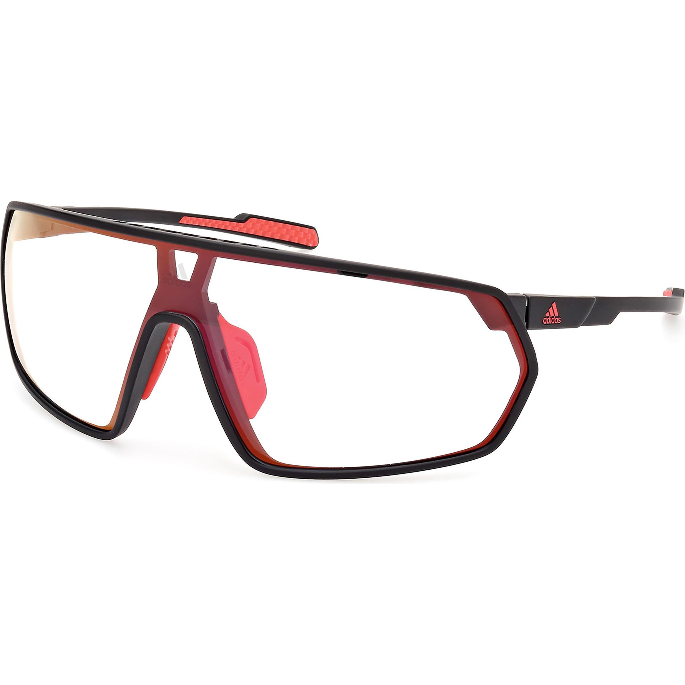 adidas, Herren, Sportbrille, SP0088 Photochromic Mirror Cat. 0-3 (Matte Black, Matte Black Ink), Schwarz