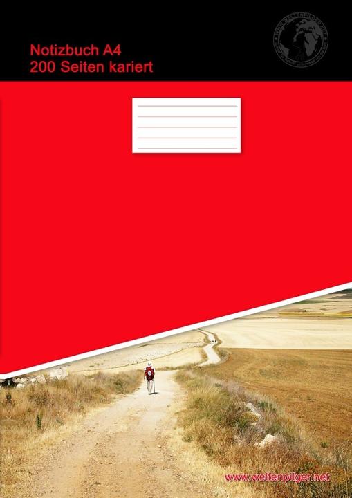 Produktbild Notizbuch A4 200 Seiten kariert (Softcover Rot) (A4, Kariert, Weicher Einband)