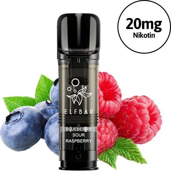 Actual product image Elfbar ELFA Pro - 2ml PODs, Blue Sour Raspberry (Bilberry, Raspberry)