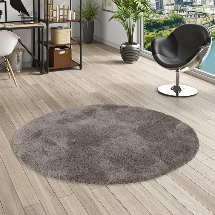 Actual product image Pergamon Luxury Super High Pile Shaggy Carpet Luca Round (200 x 200 cm)