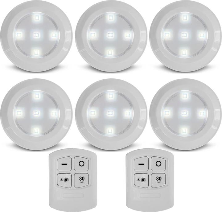 Immagine prodotto Eaxus Faretti LED touch, 6 pezzi, autoadesivi (80 lm)