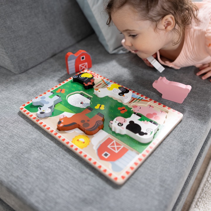 Actual product image Melissa & Doug Farm Chunky Puzzle (8 pcs) (50203) (300 pieces)