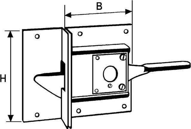 Actual product image Webi Sliding gate lock 216Z (Mortise lock)