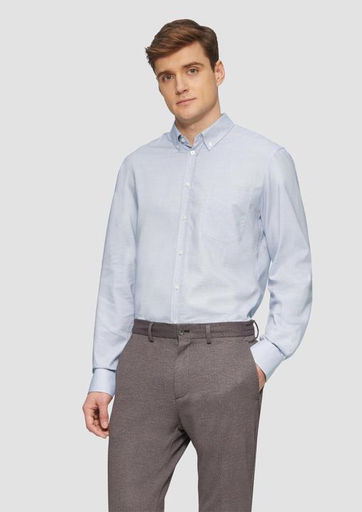 Image du produit S.Oliver Hemd Tailored Fit: Elastisches Baumwollhemd mit Strukturmuster (44)