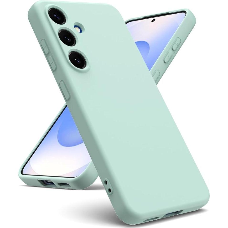 Screenguard Liquid Silicone Case Hülle (Samsung Galaxy S25+), Smartphone Hülle, Türkis
