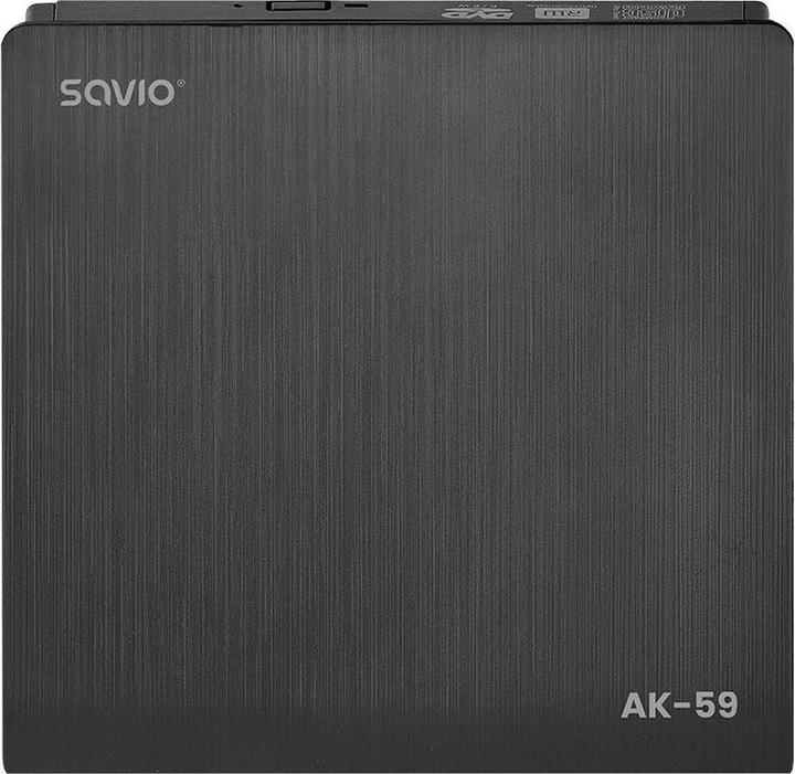 Produktbild Savio AK-59 Externer schlanker CD/DVD-Recorder R/RW - USB-C/USB-A, juodas (DVD Brenner)