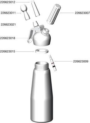 Image du produit Mosa Pièces détachées de l'appareil à crème, pistons