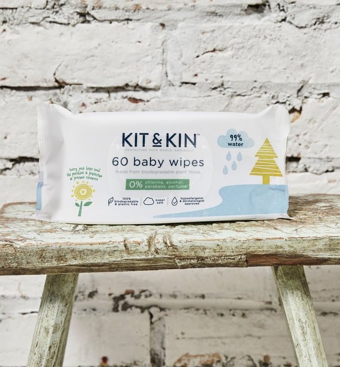Actual product image Kit & Kin Wipes (60 Piece)