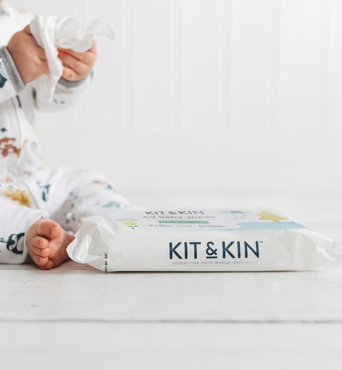 Actual product image Kit & Kin Wipes (60 Piece)