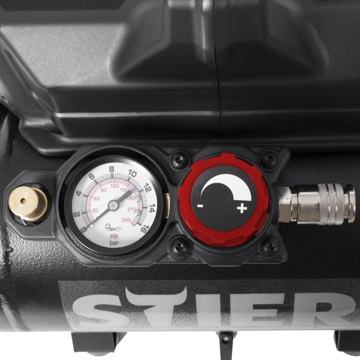 Actual product image Stier Whisper compressor (8 bar, 6 l)