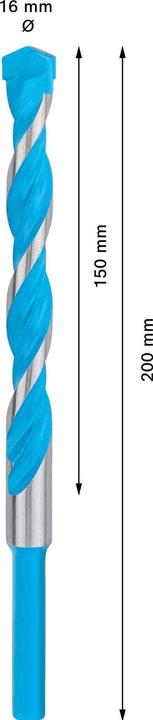 Actual product image Bosch Professional Zubehör EXPERT CYL-9 MultiConstruction Drill, 16 x 150 x 200 mm (16 millimetres)