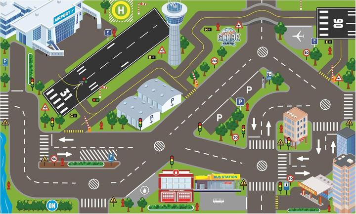 Actual product image NoName Playmat Airport LEDLight (120 x 72 cm)