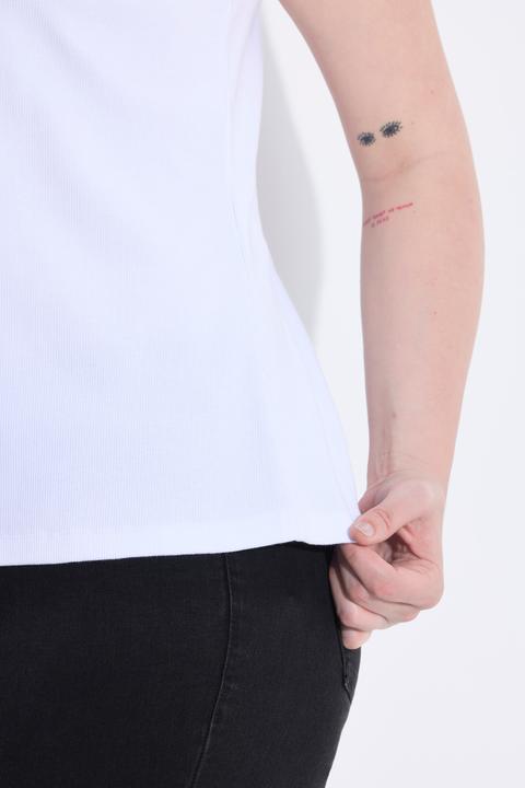 Immagine prodotto Ulla Popken Ripptop, Satinkante, Slim, Rundhals, ärmellos (46, 48)