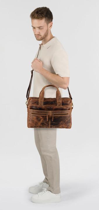 Produktbild Greenburry Vintage Aktentasche Leder 38 cm Laptopfach (14.96")