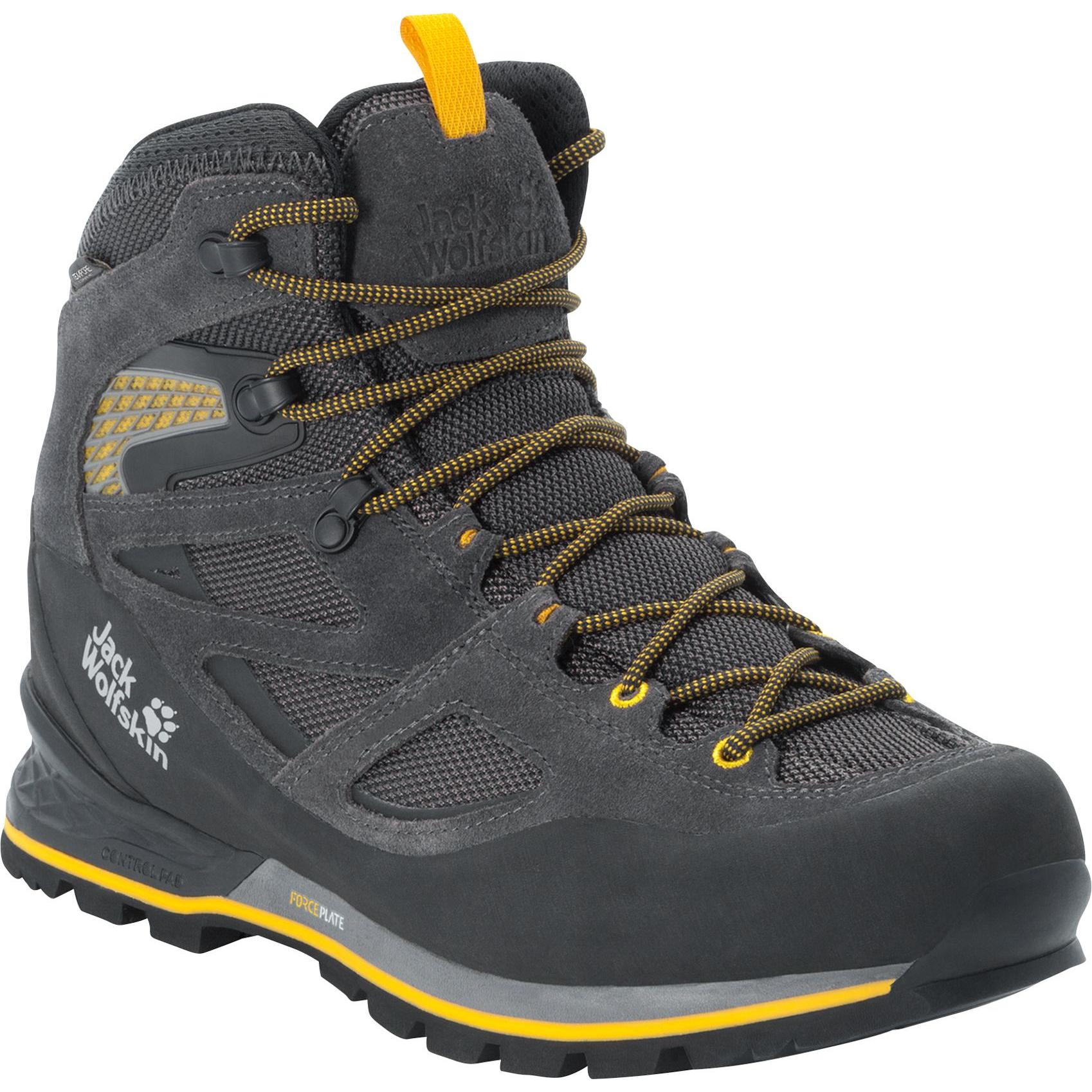 Jack Wolfskin, Herren, Wanderschuhe, Force Crest Texapore Mid M (46), Schwarz