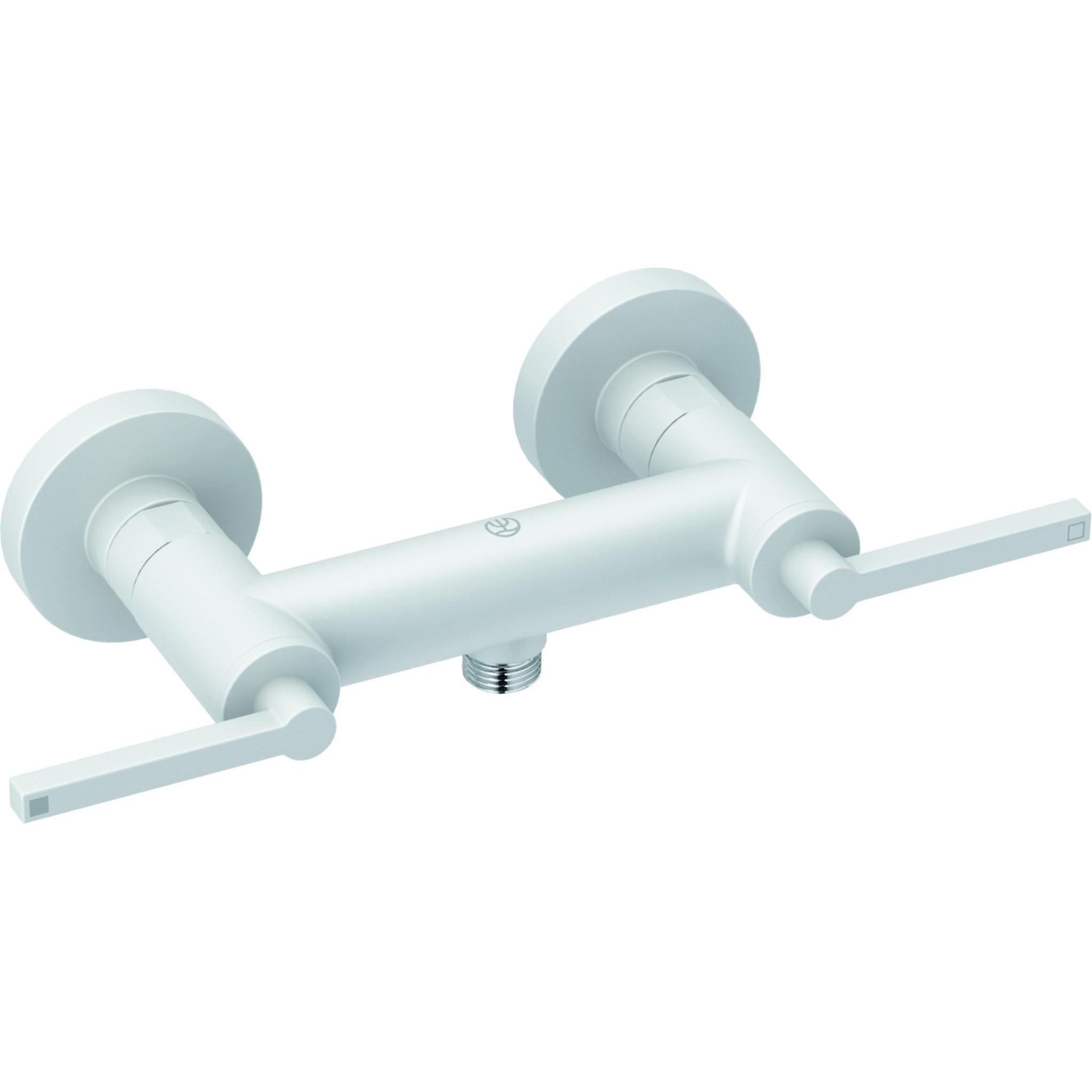 Kludi, Rubinetteria per bagno, NOVA FONTE PURISTIC Mélangeur lavabo/douche, montage mural, avec poignées papillon, 207105315