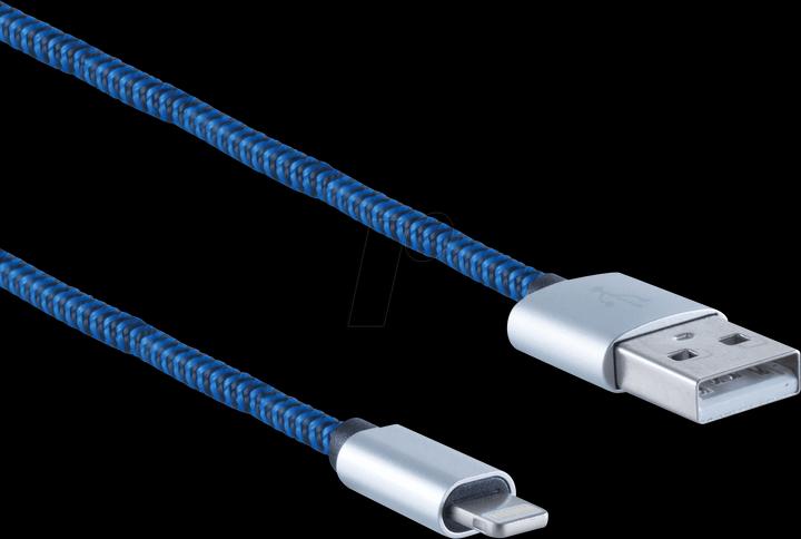 Produktbild Shiverpeaks BS14-50016 Lightning-Kabel 0,3 m Blau (0.30 m, USB 2.0)