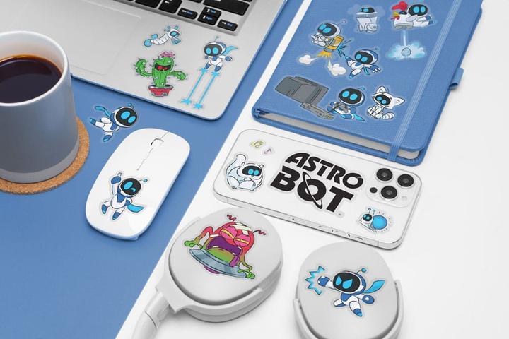 Actual product image Paladone Products Astro Bot Vinyl Sticker Set Astro Bot (47 Sticker)