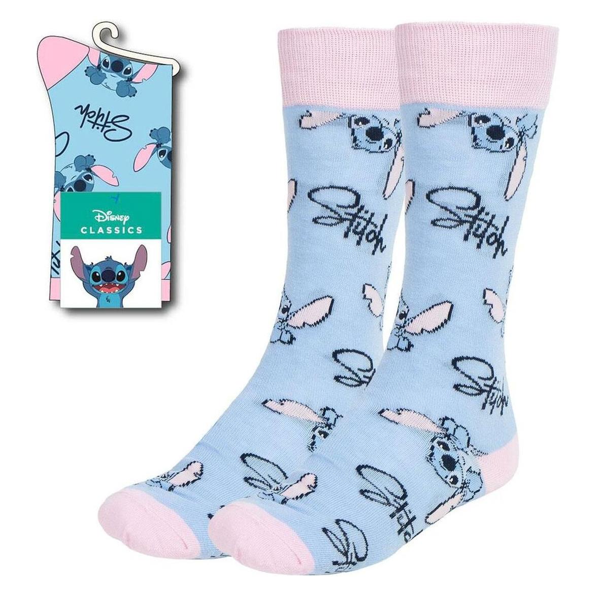 Cerdá, Unisex, Socken, Lilo & Stitch Socken Stitch Letters 36-43, Mehrfarbig, (Einzelpack, 36 - 43)