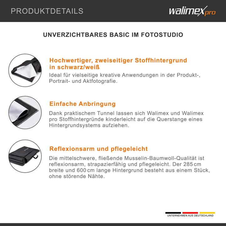 Produktbild Walimex pro pro 2in1 Stoffhintergrund (285 cm, 600 cm)