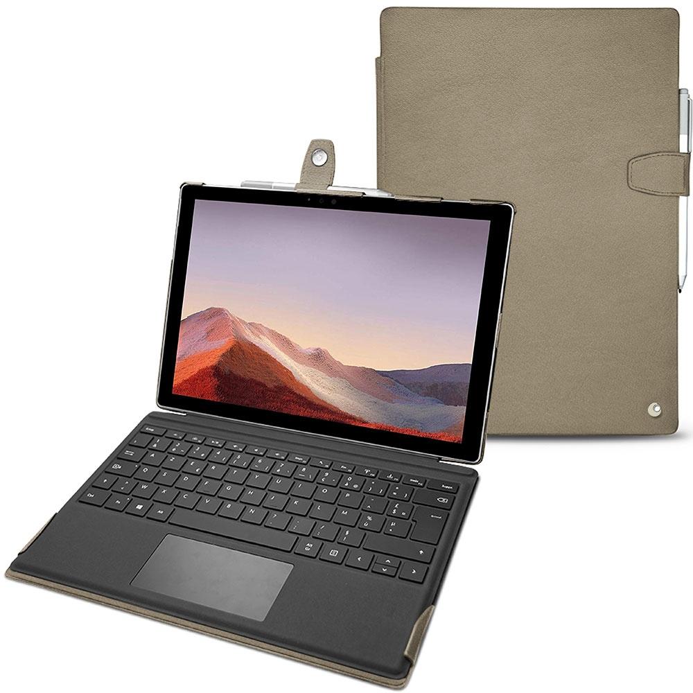 Thumbnail - Noreve Lederschutzhülle (Microsoft Surface Pro 7), Tablet Hülle, Beige