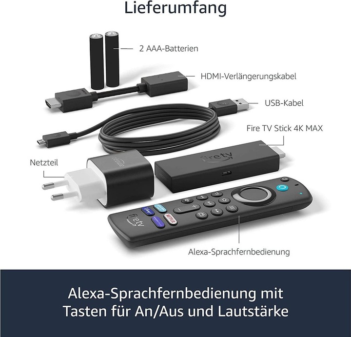 Immagine prodotto Amazon Fire TV Stick 4K Max (8 GB, Sistema operativo antincendio)