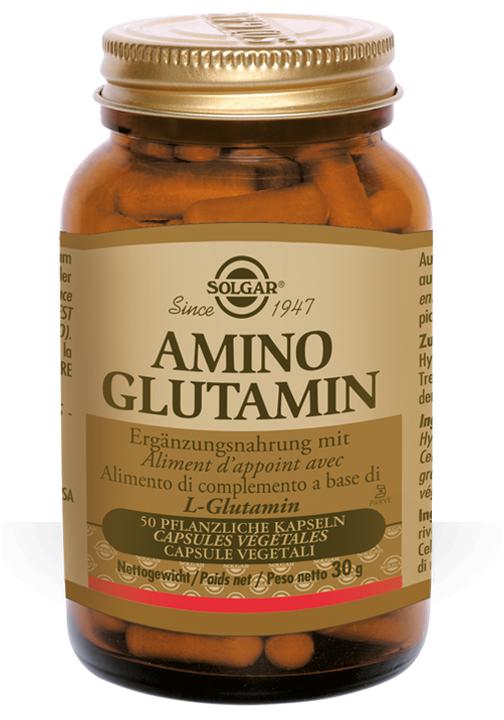 Produktbild Solgar Amino Glutamin Pflanzliche Kapseln (50 Stk) (50 Stück, Kapseln, 138 g)