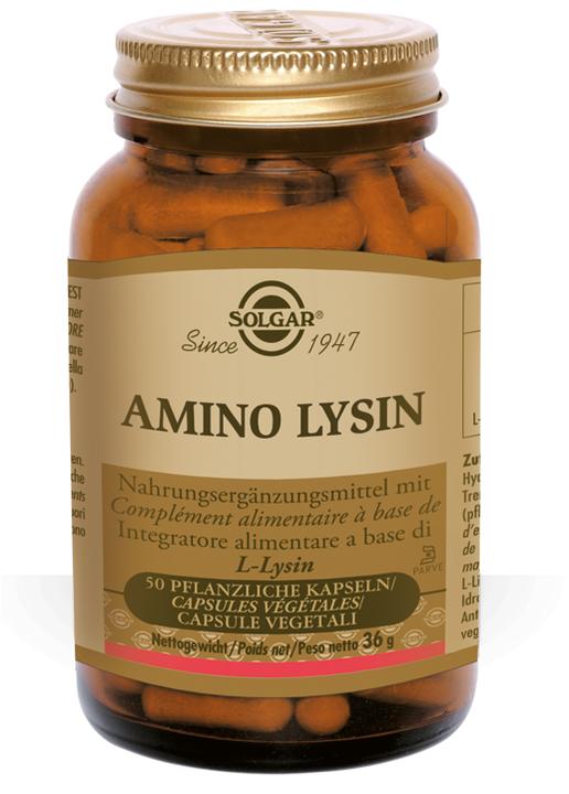 Produktbild Solgar Amino Lysin Pflanzliche Kapseln (50 Stk) (50 Stück, Kapseln, 160 g)
