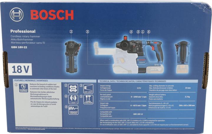 Image du produit Bosch Professional Marteau perforateur sans fil avec SDS plus GBH 18V-22