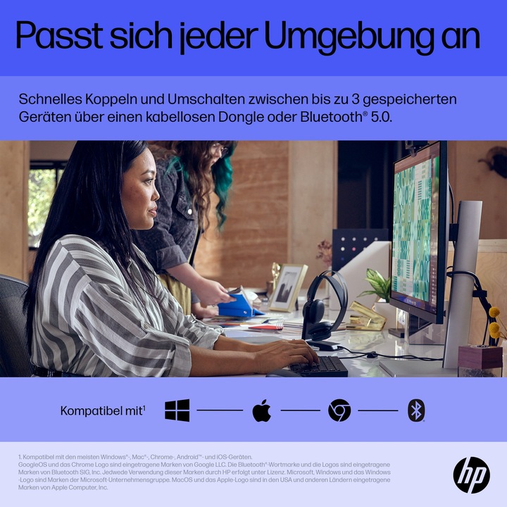 Image du produit HP 715 RECHBL Souris Bluetooth Mult-Dvc (Sans fil, Filaire)