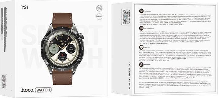 Actual product image Hoco Other Computer Accessory EOL smartwatch with call function AMOLED Y21 metal gray