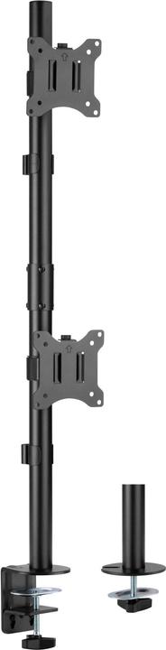 Actual product image InLine Table mount, for 2x LCD/LED display up to 81cm (32"), max. 9kg, vertical, black (Table, 31.89")