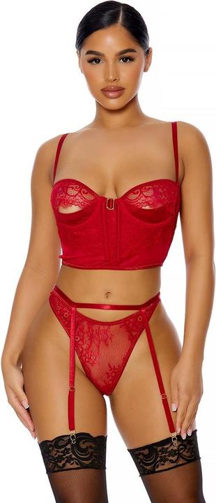 Actual product image Forplay Peek Inside Lingerie Set (M)