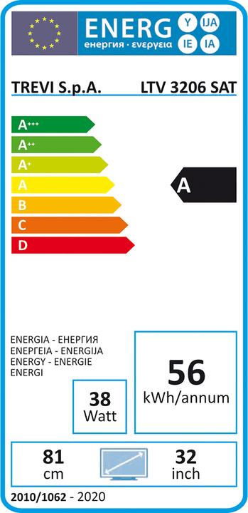 Energy Label Trevi LTV 3206 SAT (32 inch) (32", LED, WXGA)